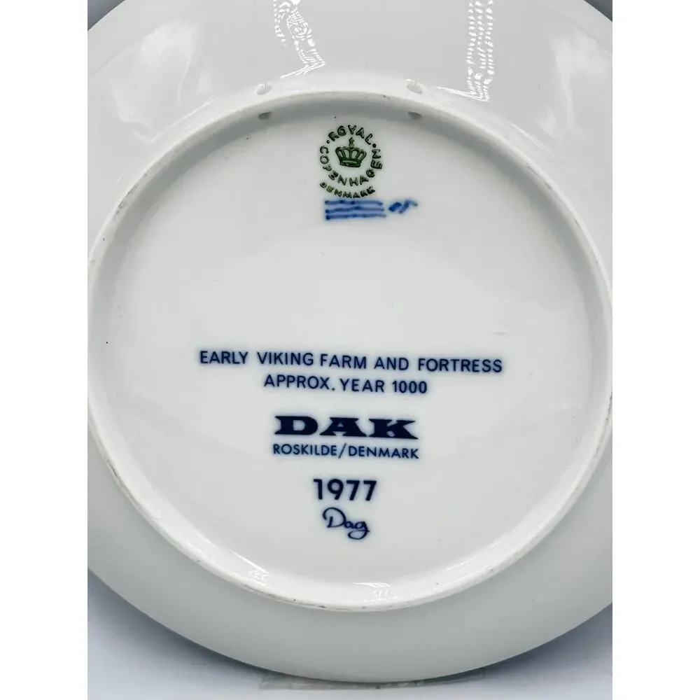 DAK Viking Royal Copenhagen Roskilde Denmark Annual 1977 Plate